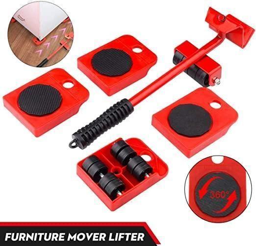 Furniture Lifter & Mover Tool Set with Wheel Pads - Heavy Duty Moving Kit